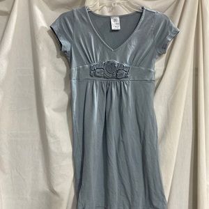 Grey cotton spandex dress, very comfortable and fun. Higher waisted